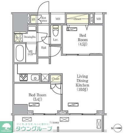 GRACIA PLACE HIKIFUNEの物件間取画像